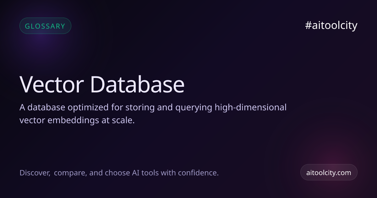 Vector Database — AI Glossary | aitoolcity