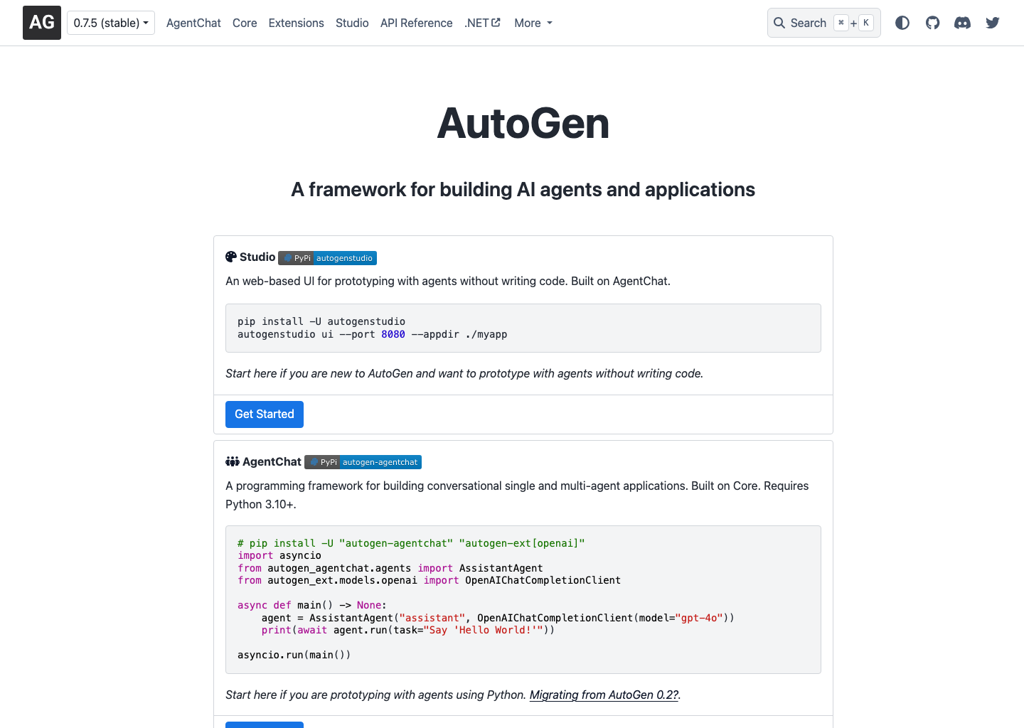 AutoGen โ Code AI tool screenshot