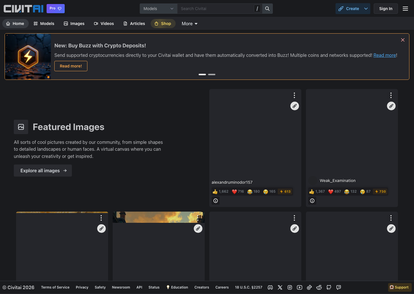 Civitai โ Image AI tool screenshot
