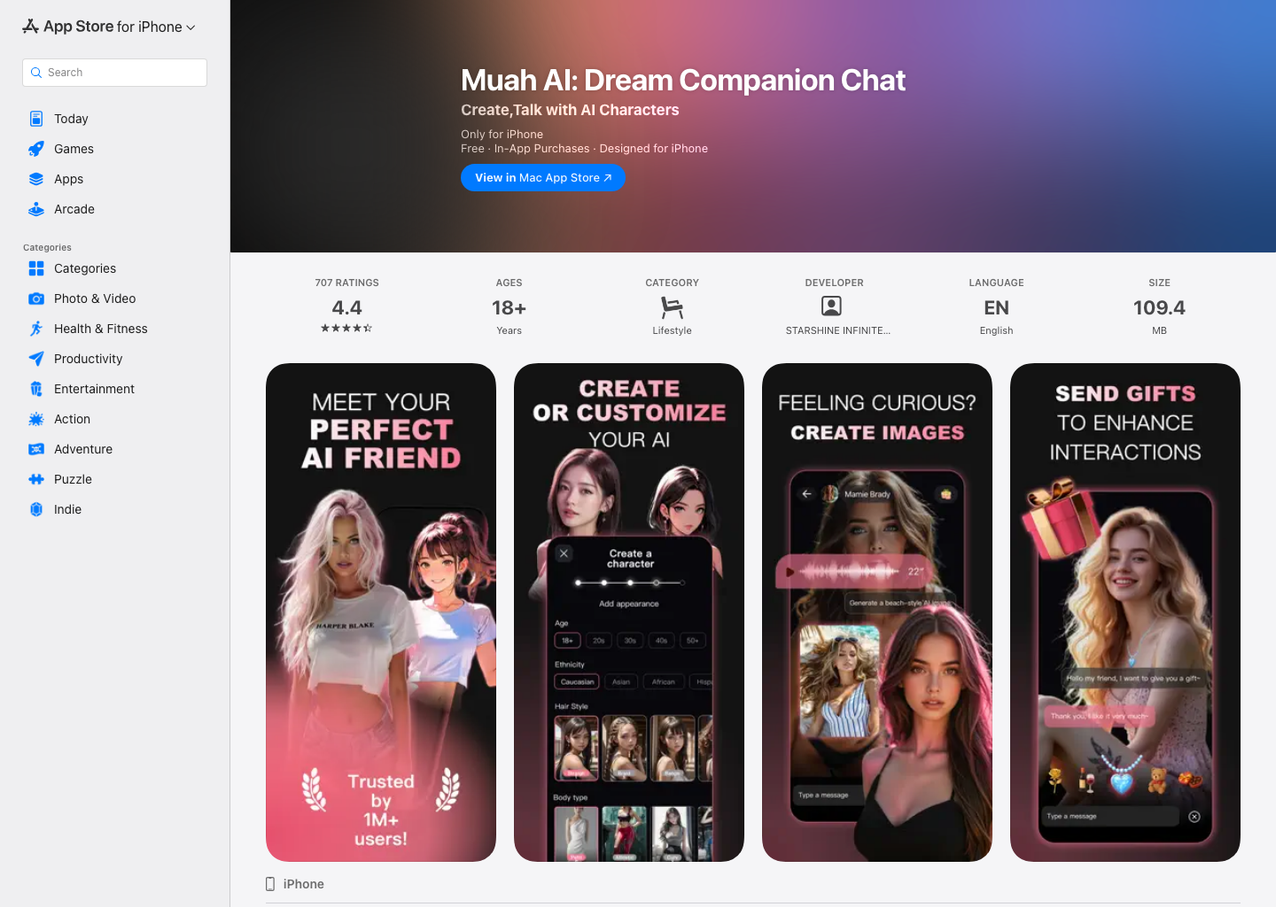 Muah AI โ NSFW AI tool screenshot