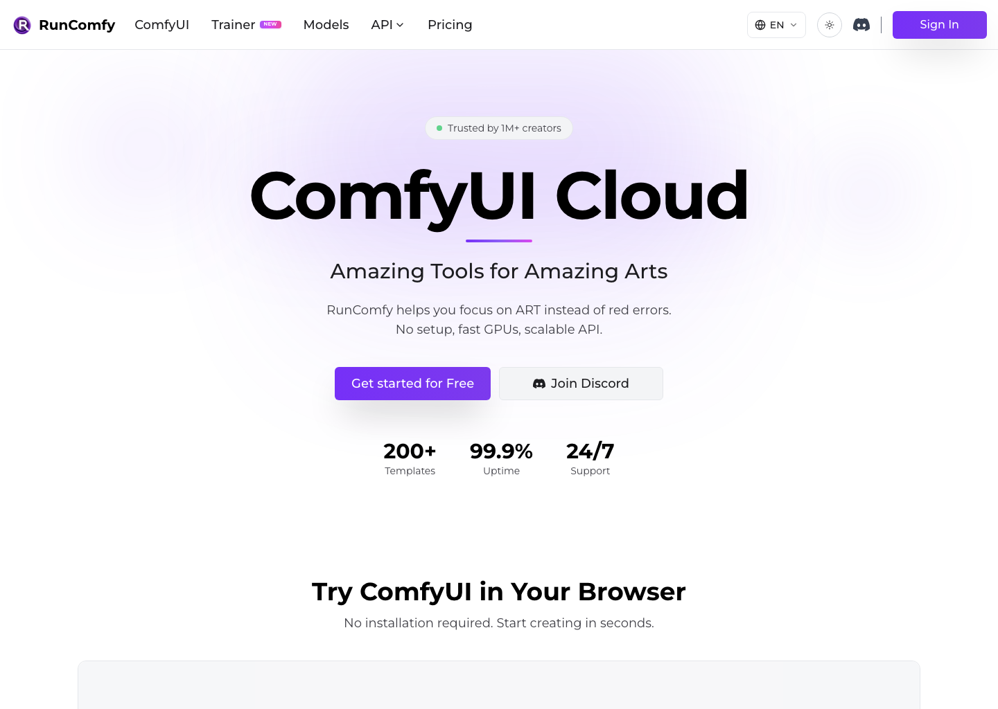 RunComfy โ Image AI tool screenshot