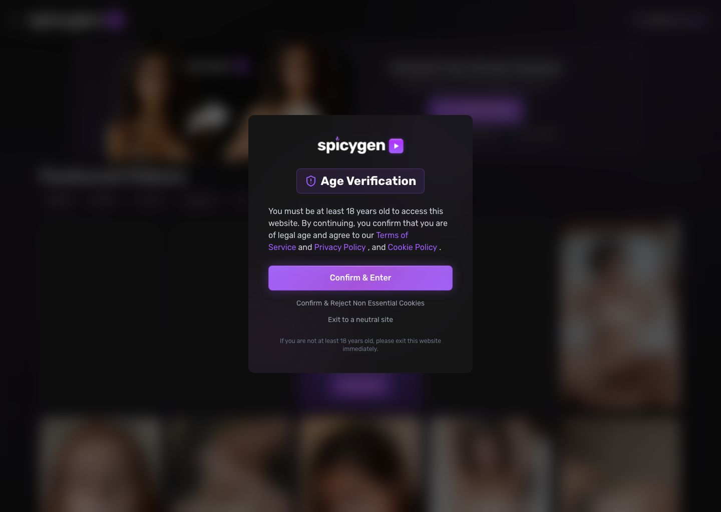 SpicyGen โ NSFW AI tool screenshot
