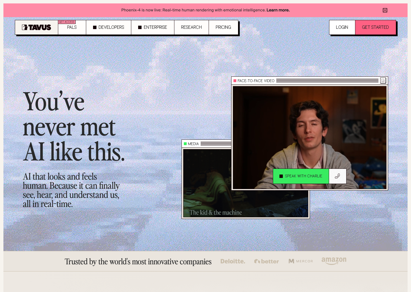 Tavus โ Video AI tool screenshot