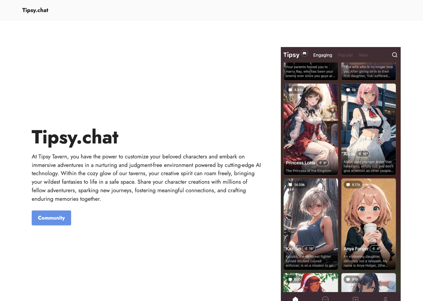 Tipsy Chat โ NSFW AI tool screenshot