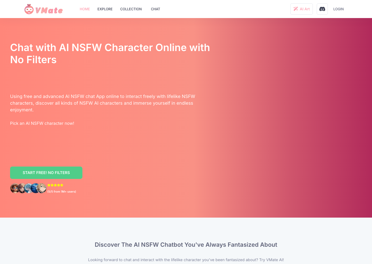 VMate AI โ NSFW AI tool screenshot